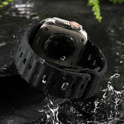 أحزمة Wepro الرياضية متوافقة مع Apple Watch Ultra 2/Ultra Band، متوافقة مع أحزمة ساعة Apple للرجال 49 مم 46 مم 45 مم 44 مم 42 مم، حزام سيليكون متين لسلسلة iWatch 10 9 8 7 6 5 4 SE 3 2 1 in Kuwait