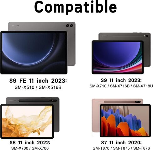 حافظة AVAWO للأطفال لهاتف Samsung Galaxy Tab S9 FE/S9/S8/S7 مقاس 11 بوصة 2023 مع حامل قلم S، حامل خفيف الوزن مقاوم للصدمات وغطاء مناسب للأطفال (موديل SM-X510 / SM-X516B)، وردي in Saudi Arabia