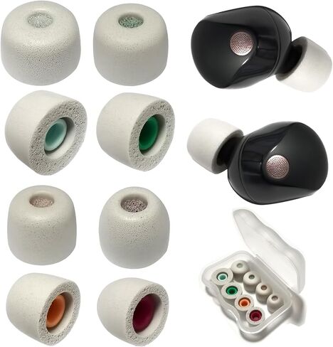 4 Pairs Silicone Eartips for Sony WF-1000XM5 Replacement Earbuds Tips for Sony WF-1000XM4 WF-1000XM3 WF-C500 WF WI XBA Series, Black in Kuwait