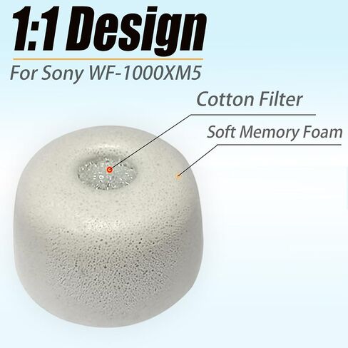 4 Pairs Silicone Eartips for Sony WF-1000XM5 Replacement Earbuds Tips for Sony WF-1000XM4 WF-1000XM3 WF-C500 WF WI XBA Series, Black in Kuwait