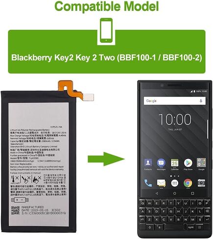 Replacement Battery Compatible with TLP035B1 BlackBerry Key2 Key 2 Two (BBF100-1 / BBF100-2) with Toolkit in Saudi Arabia