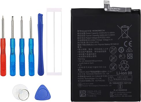 بطارية بديلة HB396286ECW بقدرة 3320 مللي أمبير في الساعة متوافقة مع P Smart 2019 Honor 10 Lite Pot-LX1 POT-LX2J Pot-LX3 مع الأدوات in Saudi Arabia