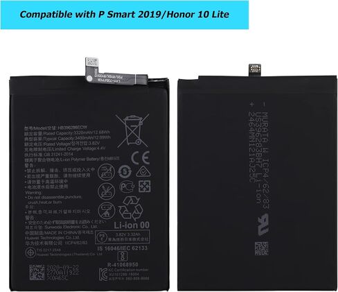 بطارية بديلة HB396286ECW بقدرة 3320 مللي أمبير في الساعة متوافقة مع P Smart 2019 Honor 10 Lite Pot-LX1 POT-LX2J Pot-LX3 مع الأدوات in Saudi Arabia