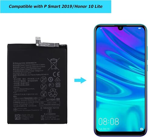 بطارية بديلة HB396286ECW بقدرة 3320 مللي أمبير في الساعة متوافقة مع P Smart 2019 Honor 10 Lite Pot-LX1 POT-LX2J Pot-LX3 مع الأدوات in Saudi Arabia