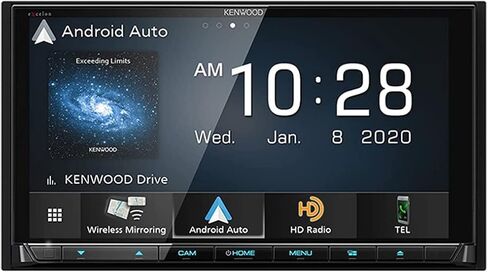 KENWOOD DDX9707S 6.95" Capacitive Touch Screen DVD Multimedia Receiver with Apple CarPlay & Android Auto | Plus CMOS-230 Rearview Camera with Universal Mounting Hardware & Video Cable in Saudi Arabia