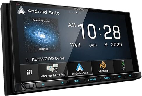 KENWOOD DDX9707S 6.95" Capacitive Touch Screen DVD Multimedia Receiver with Apple CarPlay & Android Auto | Plus CMOS-230 Rearview Camera with Universal Mounting Hardware & Video Cable in Saudi Arabia