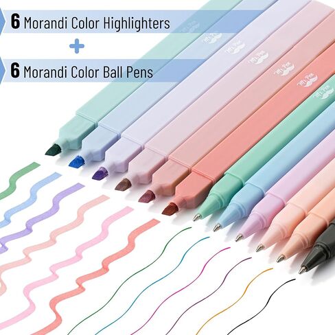 Mr. Pen- Aesthetic Highlighters and Pens No Bleed, 12 Pack, Pastel Color Bible Highlighters No Bleed, Black Ink Bible Pens, Highlighter Pens, No Bleed Highlighters for Bibles, Bible Pens in Saudi Arabia