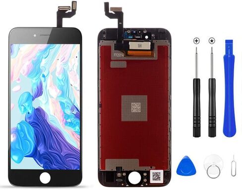 متوافق مع استبدال شاشة iPhone 6s Plus باللون الأسود A1634، A1687، A1699، استبدال شاشة لمس ناعمة لهاتف iPhone 6s Plus Lcd مجموعة أدوات الإصلاح الكاملة in Kuwait