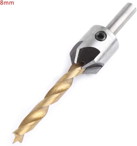 Health Gear Countersink Drill Bit Set Wood, High Speed Steel Counter Sink Drill Bit with 1 Hex Key Wrench for Drilling Chamfering Deburring(7-Piece Set) in Saudi Arabia