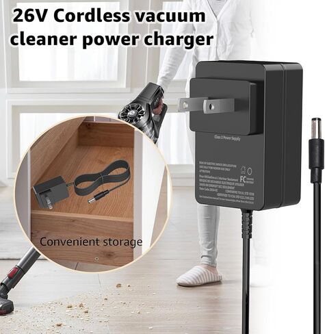 شاحن 26.5 فولت متوافق مع Homeika H320 شاحن مكنسة كهربائية لاسلكية استبدال سلك Homeika H320 H 320 محول طاقة مكنسة كهربائية لاسلكية in Kuwait