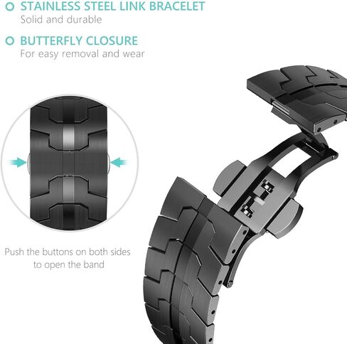 Band for Samsung Galaxy Watch 7 Ultra 47mm,No Gap Metal Bands Compatible with Galaxy Watch Ultra 47mm(2024) for Men Women Stainless Steel Bands Strap in Saudi Arabia