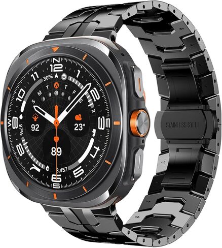 Band for Samsung Galaxy Watch 7 Ultra 47mm,No Gap Metal Bands Compatible with Galaxy Watch Ultra 47mm(2024) for Men Women Stainless Steel Bands Strap in Saudi Arabia