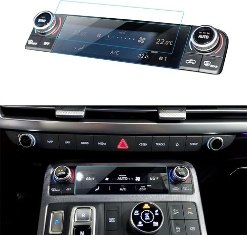 2 قطعة واقي شاشة السيارة لـ 2023 2024 Hyundai Palisade ملحقات مكيف الهواء الخلفي عرض نانو شاشة لمس حامي فيلم HD واضح فقاعة الحرة in Saudi Arabia
