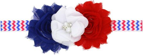 Patriotic Flower Baby Headband 4th of July Flower Hair Band Baby Flag Headwear JHN45 (A5) in Saudi Arabia