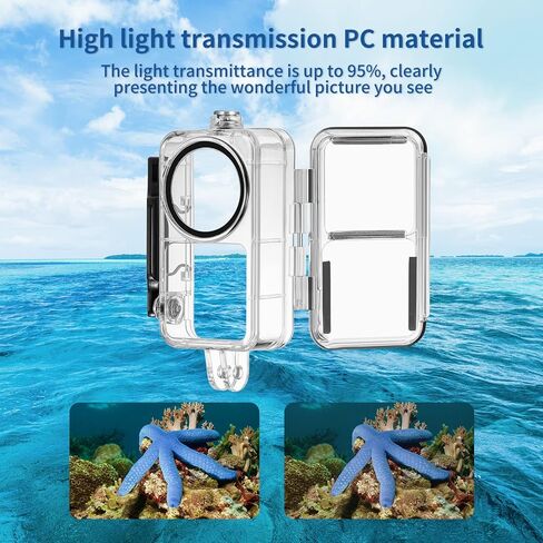 حافظة مقاومة للماء Osmo Action 2، حافظة غوص بطول 147 قدمًا/45 مترًا لـ DJI Osmo Action 2 Power Combo/DJI Action 2 ملحقات كاميرا كومبو مزدوجة الشاشة تحت الماء in Kuwait