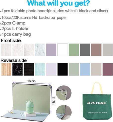 10pcs 20patterns Food Background Kit Table Top Product Photography Backdrops - Flat Lay Props backdrops for Content Creators (Small Size 16.5x11.7in) (Mixed Colors Kit B) in Saudi Arabia