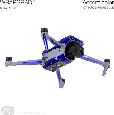 ملصقات جلدية WRAPGRADE متوافقة مع DJI Air 3 | لون مميز (أزرق الستراتوسفير) in Saudi Arabia