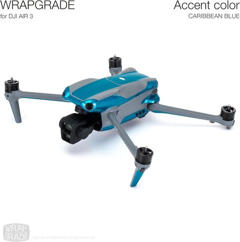 ملصقات جلدية WRAPGRADE متوافقة مع DJI Air 3 | لون مميز (أزرق الستراتوسفير) in Saudi Arabia