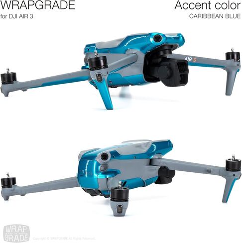 ملصقات جلدية WRAPGRADE متوافقة مع DJI Air 3 | لون مميز (أزرق الستراتوسفير) in Saudi Arabia