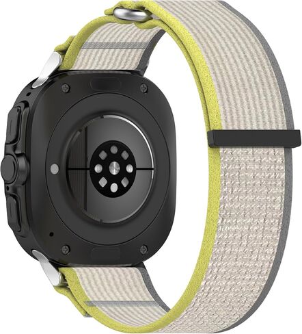 Compatible with Samsung Galaxy Watch 7 Ultra 47mm Band (2024 New), Quick Release Nylon HOOK LOOP Replacement Sport Strap Women Men Accessory Fit for Samsung Galaxy Watch Ultra Band, Yellow Gray in Saudi Arabia