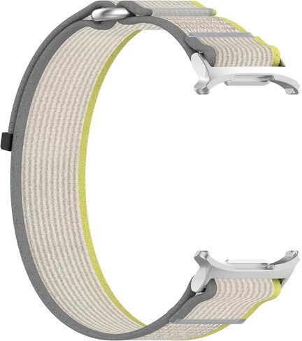Compatible with Samsung Galaxy Watch 7 Ultra 47mm Band (2024 New), Quick Release Nylon HOOK LOOP Replacement Sport Strap Women Men Accessory Fit for Samsung Galaxy Watch Ultra Band, Yellow Gray in Saudi Arabia