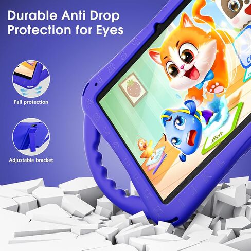 SGIN Android 12 Tablet for Kids, 2GB RAM 64GB ROM, 10 Inch Kids Tablet with Case, 1280 * 800 IPS, 2+5MP Camera, 2.4/5G WiFi, 5000mAh(Blue) in Kuwait