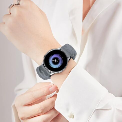 Scrunchie Watch Band 20mm for Women Compatible with Samsung Galaxy Watch Active 2 44mm 40mm/Active 40mm/Galaxy Watch 3 41mm/Galaxy Watch 42mm/Galaxy Watch 4 44mm 40mm/Galaxy watch 5 44mm 40mm/Pro 45mm in Kuwait