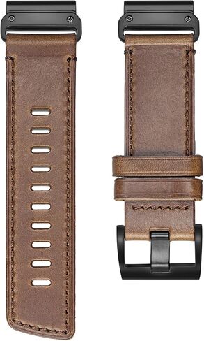 سوار ساعة من الجلد الناعم من Horween متوافق مع Garmin، حزام لـ Fenix/Forerunner/Approach/MARQ/Quatix / D2 Series/Instinct/Epix/Tactix/Foretrex in Kuwait