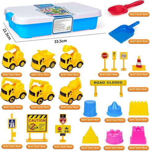 Hymaz Sandbox Playset-Unicorn Sand Play Kit, Sensory Toys for Kids Ages 3 and up, Sandbox with Lid & Sand Castle Molds & Unicorn Toys for Boys Girls Age 3 4-8 Gifts in Saudi Arabia