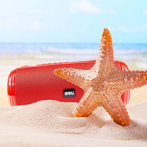 HYKU-537 Portable Bluetooth Speaker with Handsfree Calling Mic, Waterproof, and FM Radio Capability (Red) in Saudi Arabia