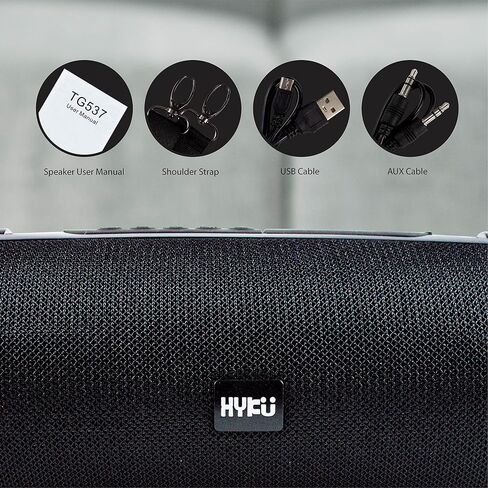 HYKU-537 Portable Bluetooth Speaker with Handsfree Calling Mic, Waterproof, and FM Radio Capability (Red) in Saudi Arabia