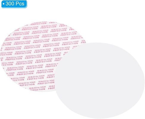 PATIKIL 89mm/3.47inch Foam Lid Liner, 300Pcs PS Foam Resistant Tamper Pressure Sensitive Seal for Bottle Cap Liners Seals, White Red in Kuwait