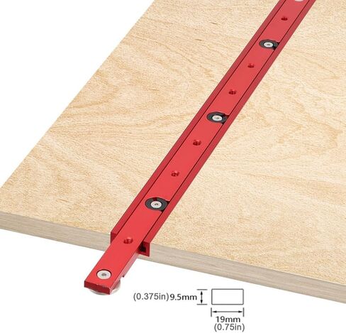 Aluminium Alloy Miter Bar Rail Runner Slider Table Saw Gauge Rod T-Slot Track Bar Rail Woodworking Tool for Jigs Fixtures Sleds Router Tables, 450mm-Red, MG-004-450RD in Saudi Arabia