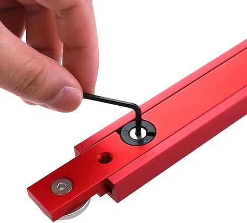 Aluminium Alloy Miter Bar Rail Runner Slider Table Saw Gauge Rod T-Slot Track Bar Rail Woodworking Tool for Jigs Fixtures Sleds Router Tables, 450mm-Red, MG-004-450RD in Saudi Arabia