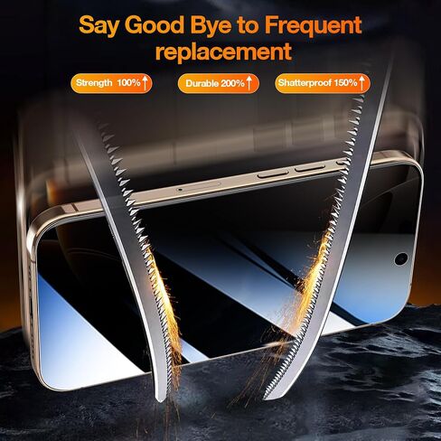 YMHML 2 Pack Compatible for iPhone 16 Pro Max Privacy Screen Protector Tempered Glass, Anti Spy Privacy Screen iPhone 16 Pro Max 6.9 Inch Accessories, Case Friendly Film, Easy Installation Tool in Saudi Arabia