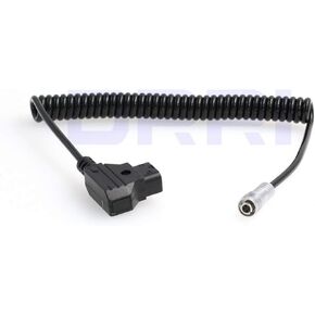 DRRI Right Angle 4pin Female to dtap Coiled Cable for Portkeys BM5 BM7 HH7 HS7monitor