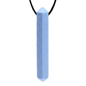 Sensory Chew Necklace 1-Pieces-Diamond Chew Necklaces for Kids with Autism, ADHD, SPD, Chewing, Oral Motor (Baby blue)