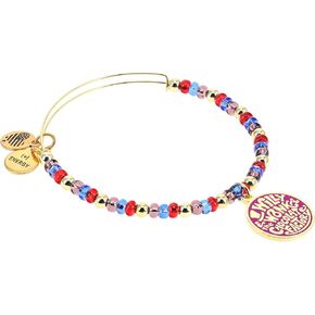 Alex and Ani Willy Wonka، سوار مطرز قابل للتوسيع، فضي لامع، متعدد، أساور