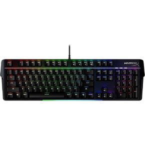 HyperX Alloy MKW100 Mechanical Gaming Keyboard Wired Detachable Wrist Rest Full Size Red Switch RGB Lighting NGENUITY for PC, PS5, PS4, Xbox Series X|S, Xbox One Laptop Desk Setup, Black (Renewed)