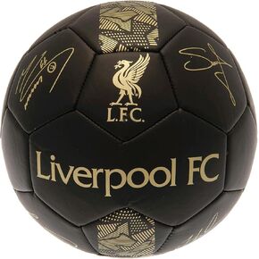 Liverpool FC Phantom Signature Team Merchandise Football Soccer Ball Black/Gold