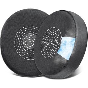 SOULWIT Cooling Gel Earpads Replacement for Jabra Evolve2 75 PC Wireless Headset (Do Not fit Evolve 75), Ear Pads Cushions with Ice Silk Fabric, Noise Isolation Foam - Black