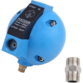Eujgoov HAD20B Compressed Air Condensate Automatic Drainer, 1/2"BSP 400L/H 100°C Temperature Alloy Steel Alloy Steel Automatic Condensate Air Tool Parts Drain Mechanical Round