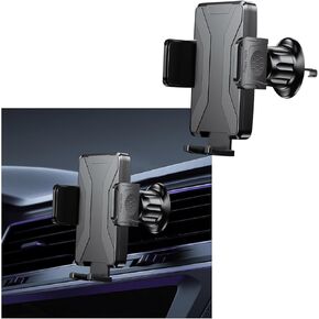Phone Mount for Car Vent, 360° Rotatable Auto Air Vent Cell Phone Holder, Hands Free Adjustable Cellphone Cradle Fit for All Smartphones, Universal Car Interior Accessories (Black)