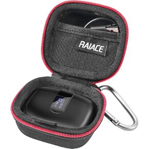 حقيبة تخزين صلبة للسفر من RAIACE متوافقة مع سماعات أذن بلوتوث TAGRY X08، وجيب شبكي للكابلات والملحقات. - روز جولد in Kuwait