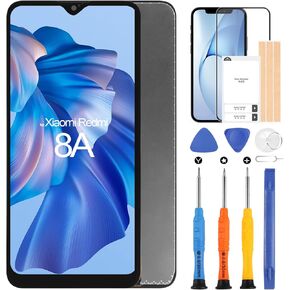 Screen Replacement for Xiaomi Redmi 8A LCD Display, LCD Screen Replacement for Xiaomi Redmi 8A MZB8458IN M1908C3KG Touch Screen Digitizer Assembly with Repair Kits
