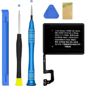 بطارية لساعة Apple Watch Series 4 44 مم، (2024 ترقية جديدة) بطارية بديلة لساعة Apple Watch Series 4 iWatch 44 مم A2059 A1976 بطارية 291.8 مللي أمبير في الساعة (ليست للسلسلة 4 40 مم) مع مجموعة أدوات إصلاح in Kuwait