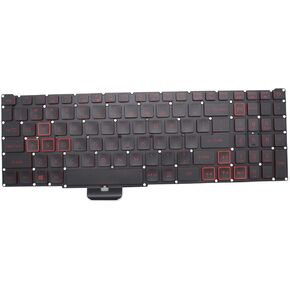 New Replacement Keyboard for Acer Nitro 5 AN515-54 AN515-55 AN515-43 AN515-44 AN517-51 AN517-52 AN715-51 N18C3 N18C4 AN515-54-51M5 AN515-54-55YM AN515-54-71FT Keyboard Backlit Red