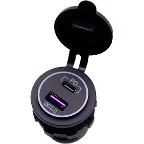 QC3.0 USB A Charger Socket for Car, LOKEKE Waterproof 45W PD USB Type C & QC3.0 Quick Charger Power Charging Socket Outlet Adapter Port for Marine Boat RV Boat in Kuwait