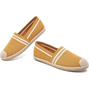 FINIWOR Slip on Shoes Womens,Breathable Espadrilles for Womens Flat Shoes,Comfortable Loafers Shoes,Classic White and Black Ballet Flat,Washable Walking Shoes Women