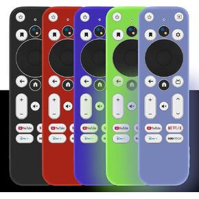 2 Pack Luminous Remote Cover Compatible with Onn Android TV 4K UHD Stick TV Box 100024646 100026240 Remote Controller, Lightweight Anti-Slip Skin-Friendly Silicone Skin Sleeve